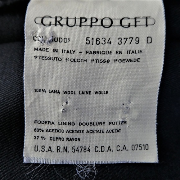 Valentino MissV Navy Wool Dress Button Front Lined Professional Gold Logo Button - Picture 8 of 8